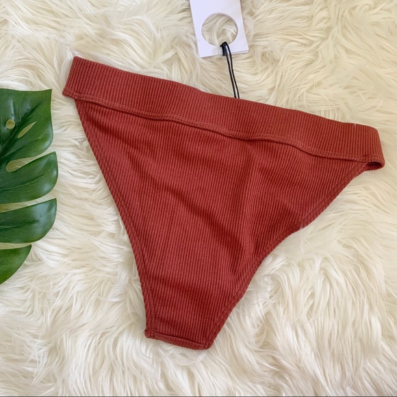 Charlie Holiday High Waisted Ribbed Bikini Bottoms - Picture 4 of 5